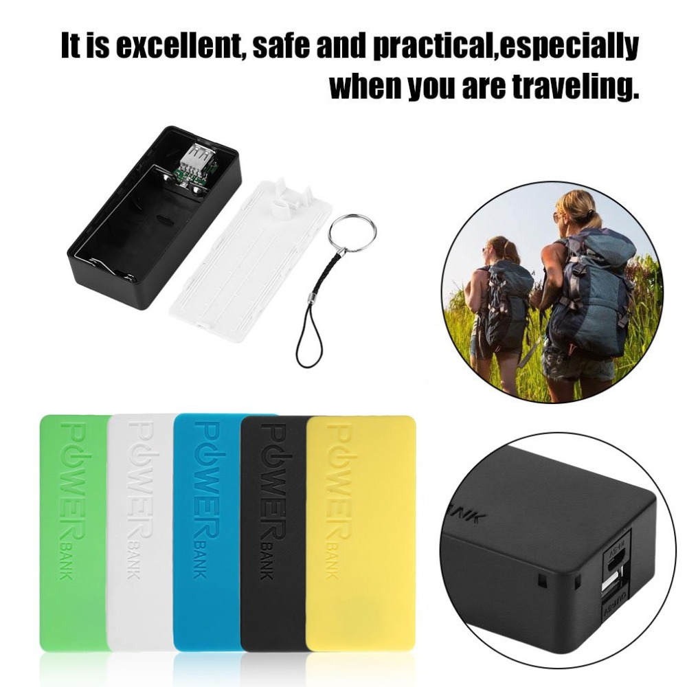 2X18650 USB Power Bank Case Kit 18650 Battery Charger DIY Box Shell Kit without battery, Input: 5V/1A (MAX)