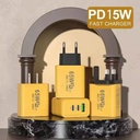 15W dual TYPE-C+ single USB multi-port mobile phone charger PD US standard adapter charging head
