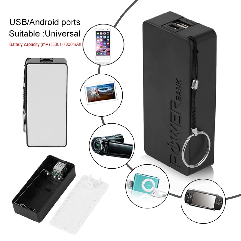 2X18650 USB Power Bank Case Kit 18650 Battery Charger DIY Box Shell Kit without battery, Input: 5V/1A (MAX)