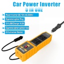 12V To 220V 200W Modified Sine Wave Inverter On Board Conversion Intelligent Three USB 4.2A Fast Charging Double Sockets