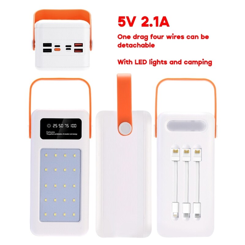 DIY 22.5W Power Bank Case 28 * 18650 PD QC3.0 USB Battery Fast Charger Box Shell No Battery Welding-Free Power Bank DIY Case