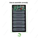 DIY 6x21700 QC3.0 Wireless Fast Charging Dual USB Type C Charge Battery Power Bank Case (no batteries)