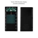 DIY 6x21700 QC3.0 Wireless Fast Charging Dual USB Type C Charge Battery Power Bank Case (no batteries)