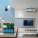 Tuya Zigbee Relay 4CH Smart Home Switch Module APP Remote Control Wireless RF 433 4 Channel Relay For Zigbee Gateway Hub