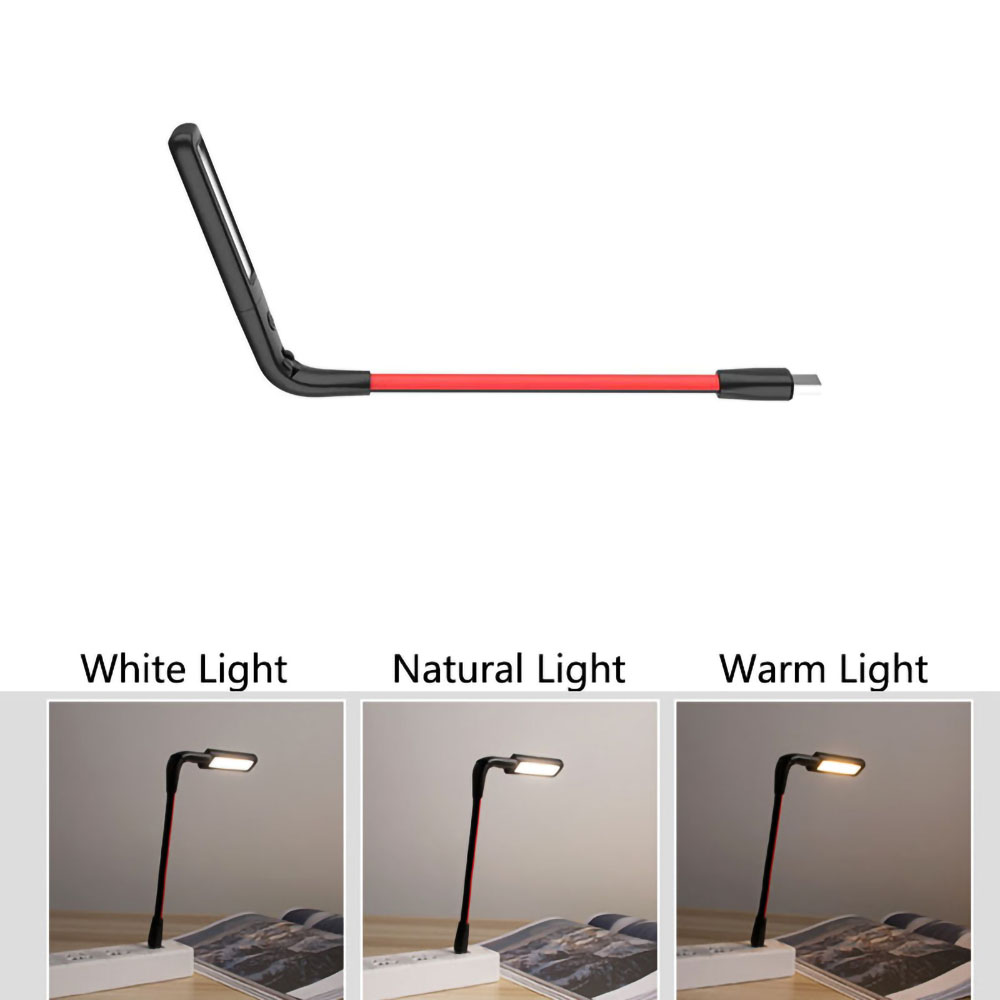 Portable 3 Colors LED Night Light Intelligent Hand Gesture Sensor USB Plug Foldable Eye Protection Desk Table Lamp