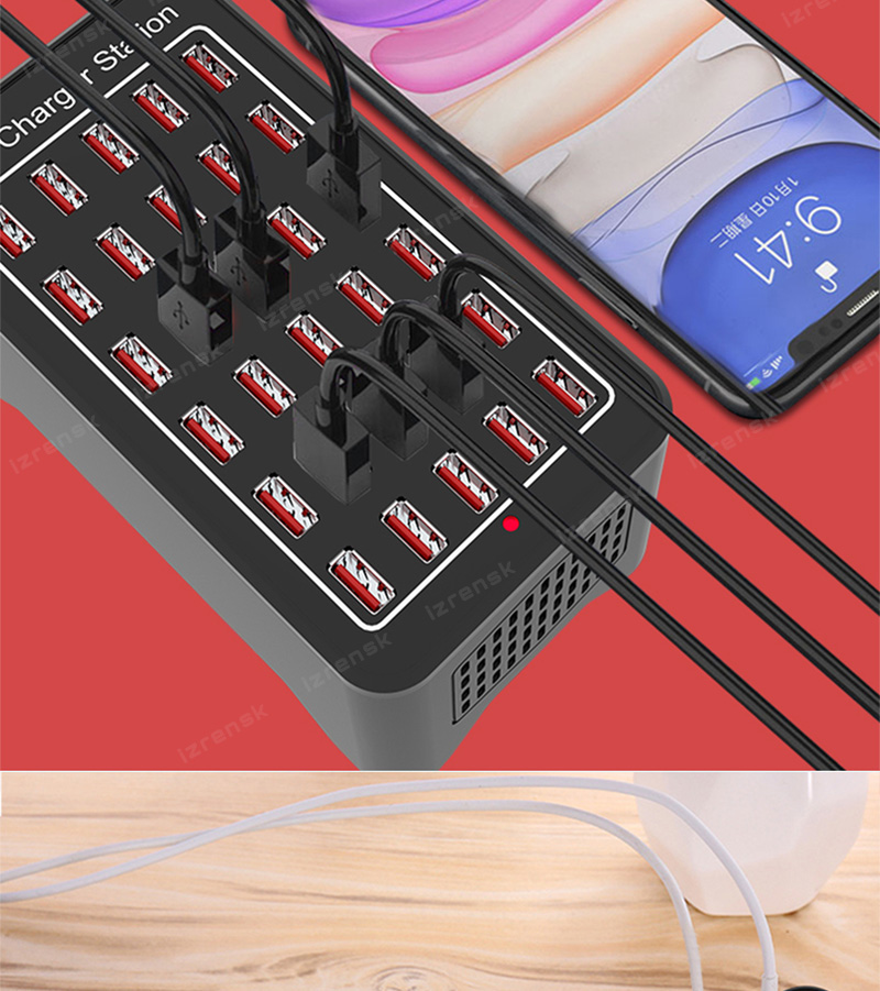 150W Multi USB Charger 30 Port USB Fast Charging Station Universal Charger