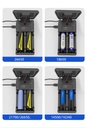 18650 Lithium Battery Solar Charger Multifunctional Dual Slot Dual Charge Type-C Smart Battery Charger