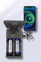 18650 Lithium Battery Solar Charger Multifunctional Dual Slot Dual Charge Type-C Smart Battery Charger