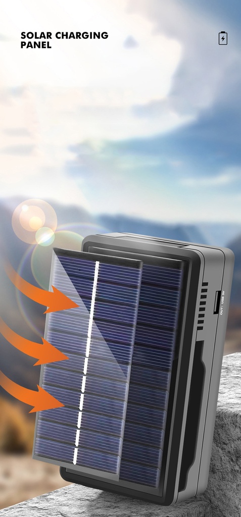 18650 Lithium Battery Solar Charger Multifunctional Dual Slot Dual Charge Type-C Smart Battery Charger