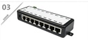 POE Injector 8 Ports POE Splitter 12V- 48V for CCTV Network POE Camera Power Supply Switch Over Ethernet IEEE802.3af