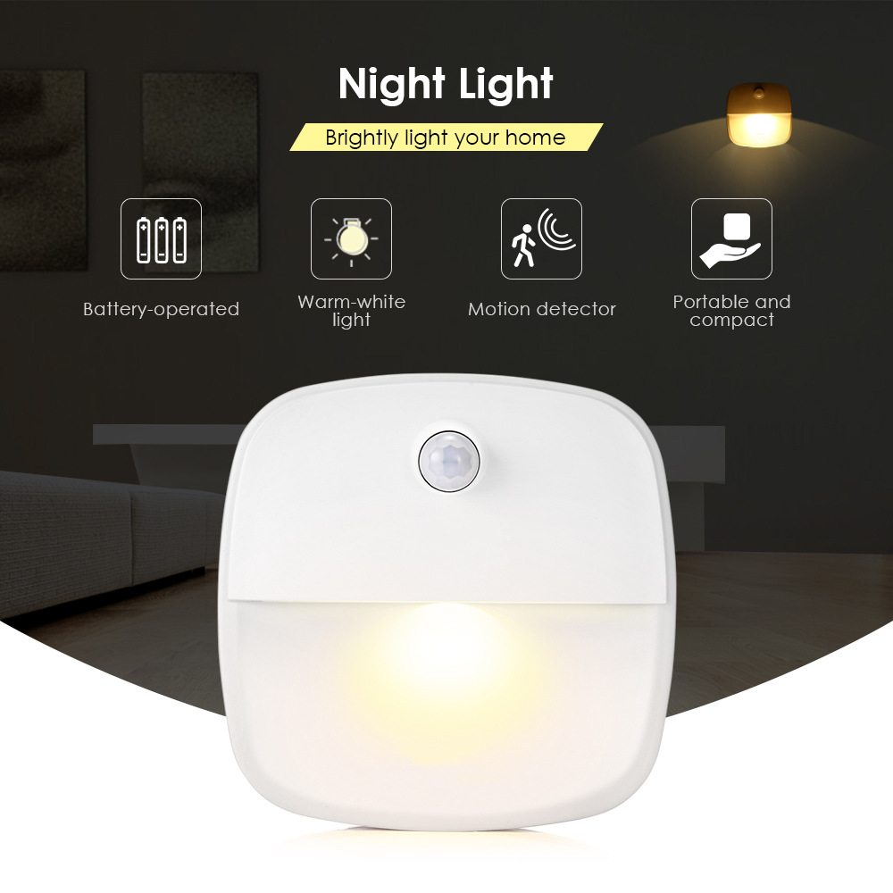 LED Night Light Wireless Motion Sensor Lights Corridor Closet Stair Room Lamps For Bedroom Cabinet Energy Saving Night Lamp