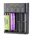 1.2V Rechargeable Battery Charger AA AAA NiMH Ni-CD Batteries 3.7V 18650 Li-ion Battery Charger 4 Slot Smart Battery Charger