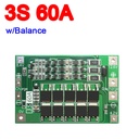 3S 60A BMS Board 11.1V 12.6V 18650 Li-Ion Lithium Battery Protection Board with Balance