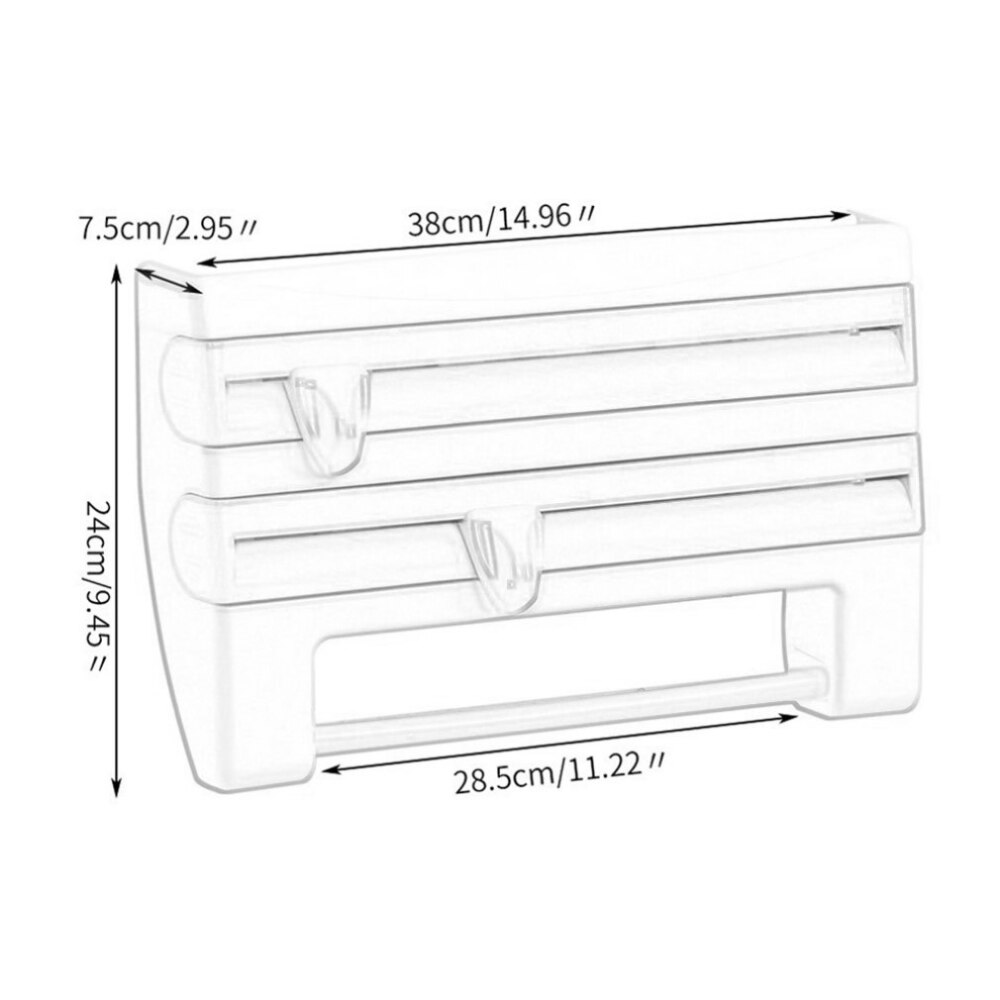 Kitchen Organizer Paper Towel Holder Cling Film Cutting Holder Sauce Bottle Tin Foil Paper Storage Rack Kitchen Shelf