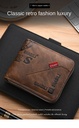 Vintage Men's Zipper Wallet PU Leather Short Coin Purse Business Man Card Holders