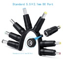 11 in 1 Universal 5V USB to DC Jack Charging Cable Power Cord with 11 Interchangeable Plugs Connectors Adapter