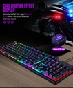 T-Wolf TF200 cool backlit mechanical feel suspension keycap gaming keyboard and mouse set