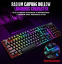 T-Wolf TF200 cool backlit mechanical feel suspension keycap gaming keyboard and mouse set