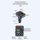F19 car mp3 Bluetooth player hands-free call U disk lossless sound quality 12V/24V car FM transmitter