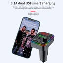 F19 car mp3 Bluetooth player hands-free call U disk lossless sound quality 12V/24V car FM transmitter