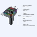 F19 car mp3 Bluetooth player hands-free call U disk lossless sound quality 12V/24V car FM transmitter