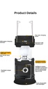 Portable Solar Charger Camping Lantern Lamp LED Outdoor Lighting Folding Camp Tent Lamp USB Rechargeable Lantern Outdoor Light