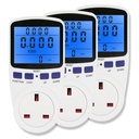 Backlight Digital Wattmeter 180V-250V Power Meter Electricity Consumption Energy Meter British Plug Household Power Metering