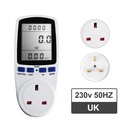 Backlight Digital Wattmeter 180V-250V Power Meter Electricity Consumption Energy Meter British Plug Household Power Metering