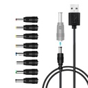 11 in 1 Universal 5V USB to DC Jack Charging Cable Power Cord with 11 Interchangeable Plugs Connectors Adapter