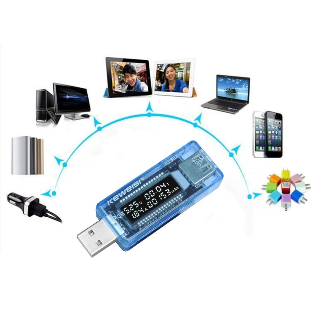 KWS-V20 Universal LCD USB Current Voltage Doctor Charger Capacity Tester Tool For Mobile Phone & Power Bank & Computer