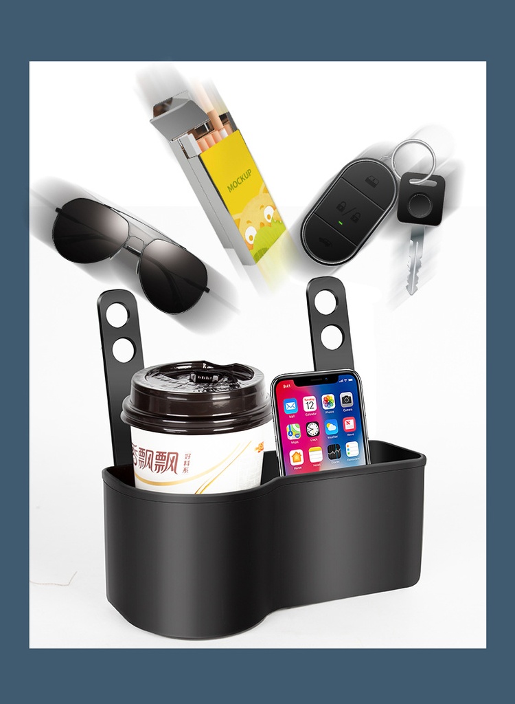 Universal Car Cup Holder Headrest Seat Back Mount Organizer Multifunctional Vehicle Drink Bottle Storage Box Auto Phone Holder