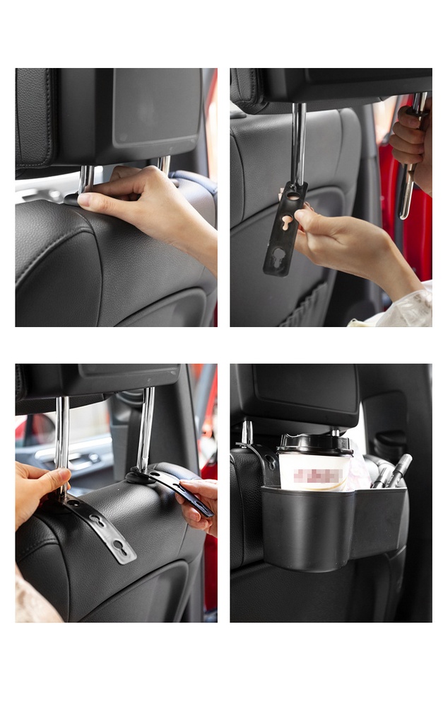 Universal Car Cup Holder Headrest Seat Back Mount Organizer Multifunctional Vehicle Drink Bottle Storage Box Auto Phone Holder