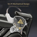 QKZ AKX IEM Monitor Level Headphone Transparent In-Ear Wired Earbuds With Mic HiFi Bass Stereo Music Earphone AUX 3.5MM