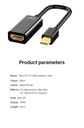 Mini DP to HDMI transfer cable 4K high-definition lightning Minidp to HDMI computer graphics card external converter