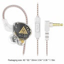 QKZ AKX IEM Monitor Level Headphone Transparent In-Ear Wired Earbuds With Mic HiFi Bass Stereo Music Earphone AUX 3.5MM