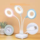 Desk Lamp Eye Protection USB Portable LED Lamps Reading Ring Lamp Mobile Mini Bedside Lamp Night Light 4000K