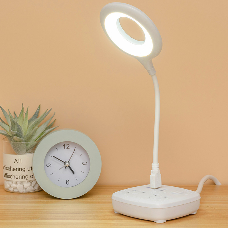 Desk Lamp Eye Protection USB Portable LED Lamps Reading Ring Lamp Mobile Mini Bedside Lamp Night Light 4000K