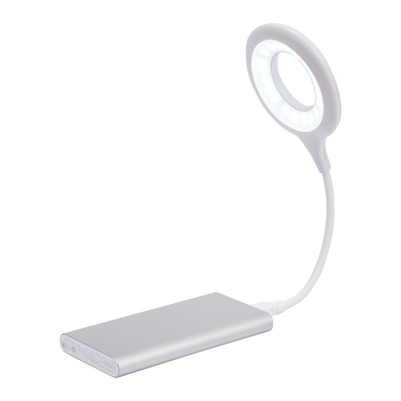 Desk Lamp Eye Protection USB Portable LED Lamps Reading Ring Lamp Mobile Mini Bedside Lamp Night Light 4000K