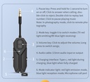 Bluetooth 5.4 Audio Transmitter Receiver 3.5MM AUX HiFi Stereo Music Wireless Audio Adapter With Mic