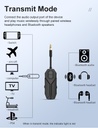 Bluetooth 5.4 Audio Transmitter Receiver 3.5MM AUX HiFi Stereo Music Wireless Audio Adapter With Mic