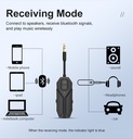 Bluetooth 5.4 Audio Transmitter Receiver 3.5MM AUX HiFi Stereo Music Wireless Audio Adapter With Mic