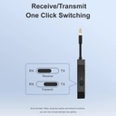 Bluetooth 5.4 Audio Transmitter Receiver 3.5MM AUX HiFi Stereo Music Wireless Audio Adapter With Mic