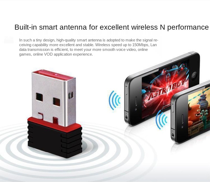 Mini PC WiFi Adapter 150M USB WiFi Antenna Wireless Computer Network Card 802.11n/g/b Portable USB Wifi Receivers Adapter