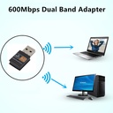 2.4GHz+5GHz Dual Band 600mbps USB Wifi Adapter Wireless Network Card Wireless USB WiFi Adapter wifi Dongle PC Network Card