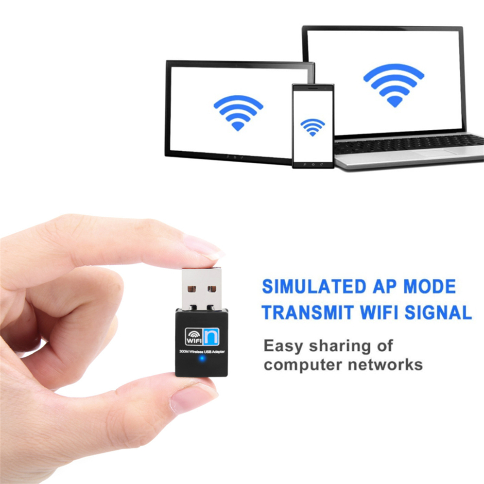 300Mbps USB WiFi Wireless Adapter USB Network Adapter 2.4G Wireless Dongle Network Card