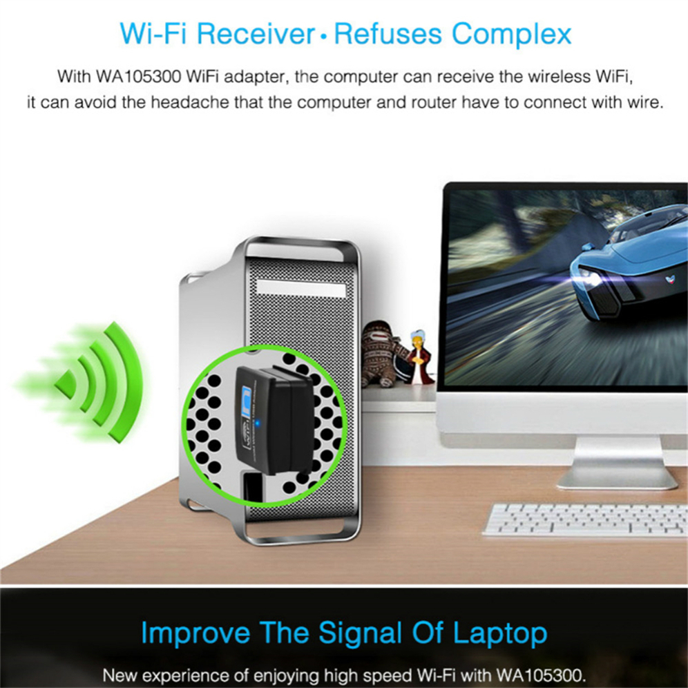 300Mbps USB WiFi Wireless Adapter USB Network Adapter 2.4G Wireless Dongle Network Card