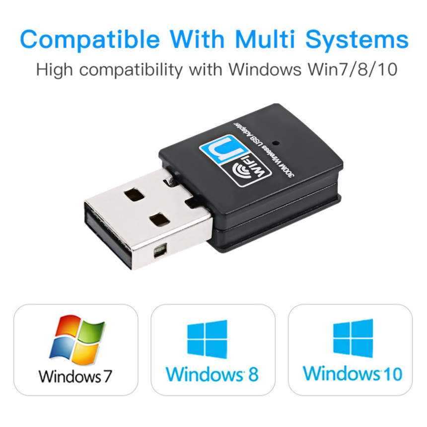 300Mbps USB WiFi Wireless Adapter USB Network Adapter 2.4G Wireless Dongle Network Card