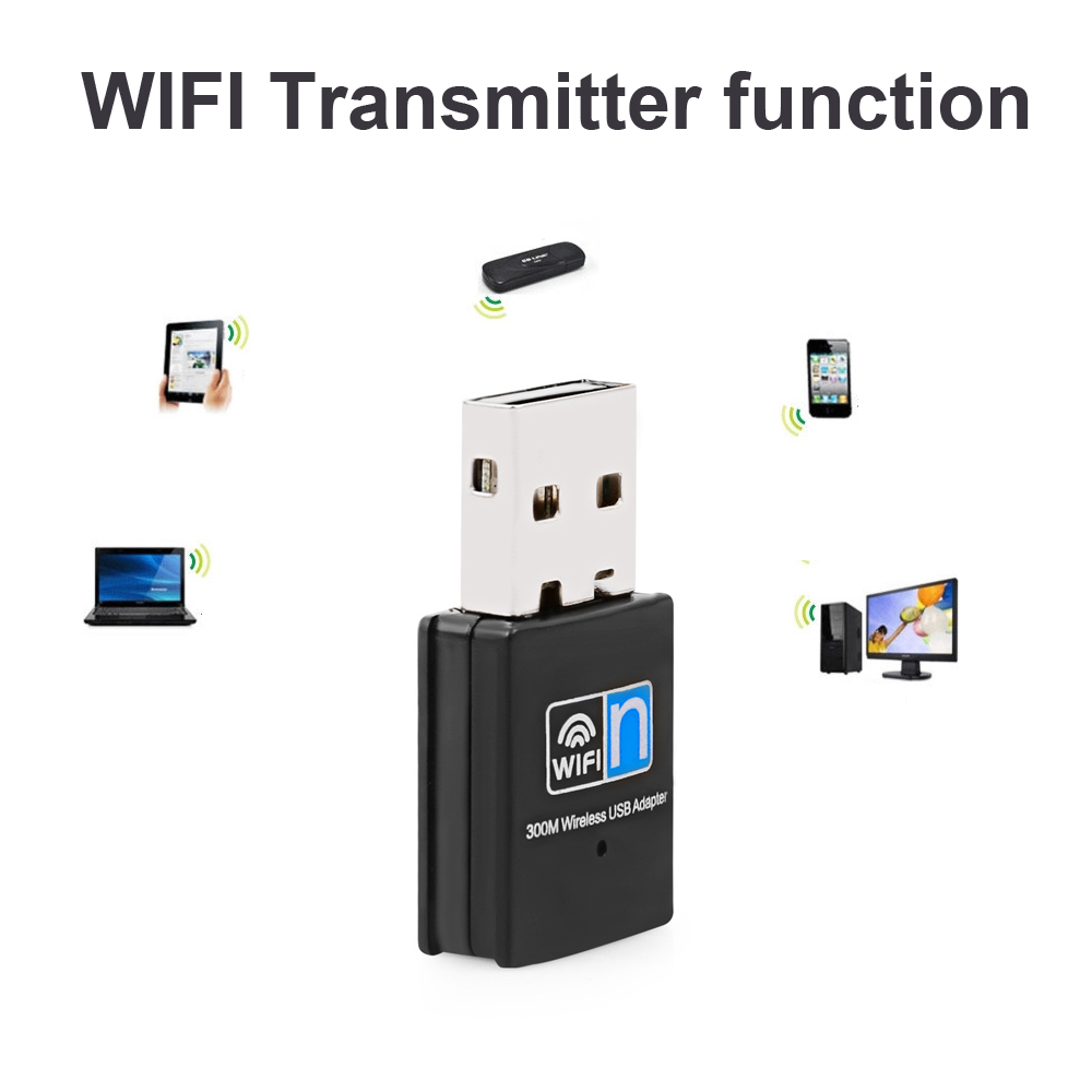 300Mbps USB WiFi Wireless Adapter USB Network Adapter 2.4G Wireless Dongle Network Card