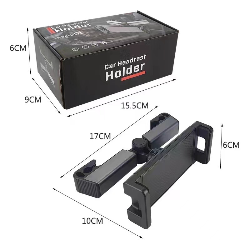 Universal Car Headrest Tablet Holder Backseat Seat Tablet Phone Mount Adjustable Stretchable 360-Degree Phone Holder
