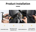 Universal Car Headrest Tablet Holder Backseat Seat Tablet Phone Mount Adjustable Stretchable 360-Degree Phone Holder
